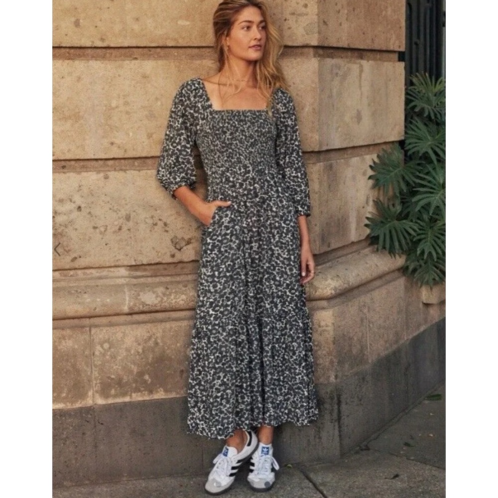 Marine Layer Ivy Smocked Tiered‎ Midi Dress